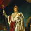 Schilderij van Napoleon I in kroningsgewaad